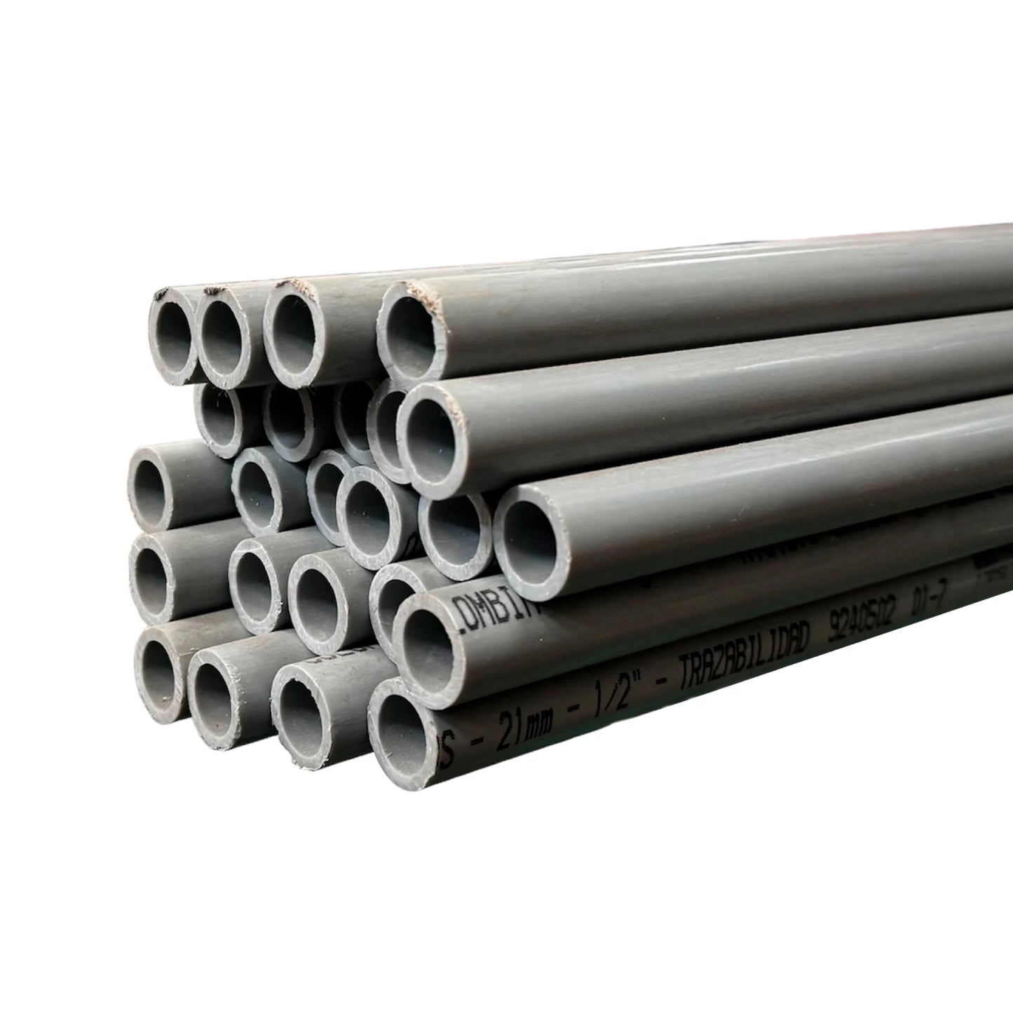 Tubo Conduit Liso Gris SCH40 1/2” de 3 Metros