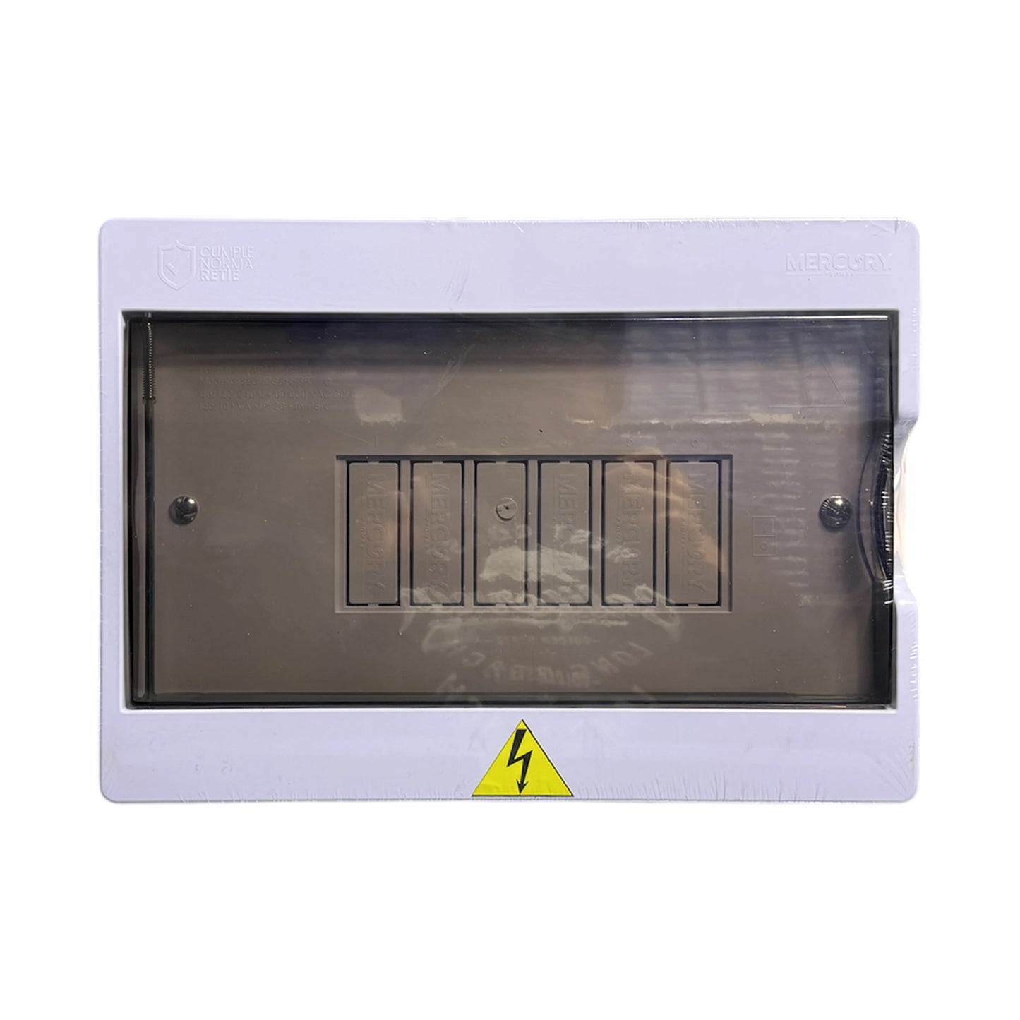 Tablero Eléctrico Monofásico 6P con Puerta de Policarbonato
