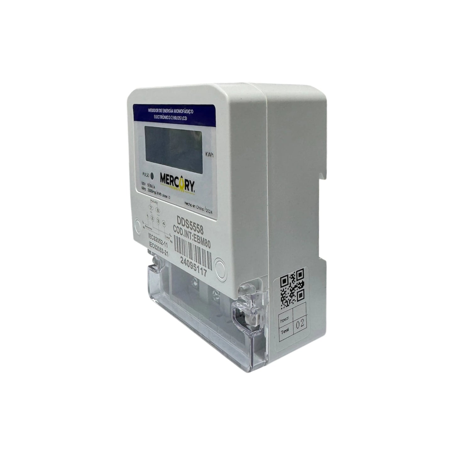 Medidor electrónico interno monofásico 120V 2 hilos LCD