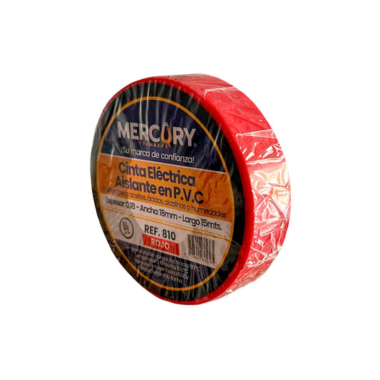 Cinta Aislante 15M Roja Certificación UL