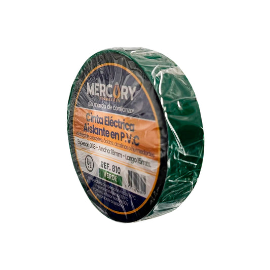 Cinta Aislante 15M Verde Certificación UL