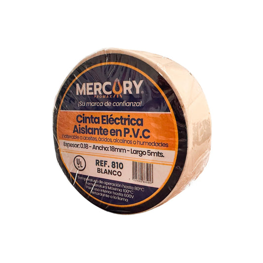 Cinta Aislante 5M Blanca Certificación UL
