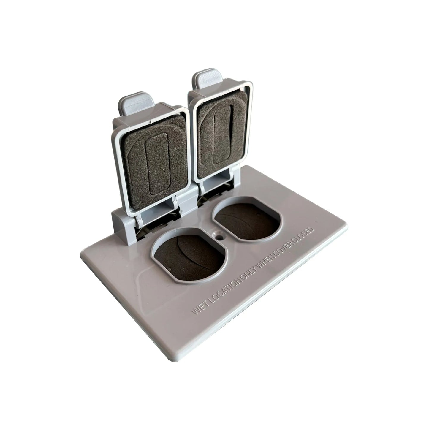 Tapa Gris para Intemperie Tomacorriente de 15A