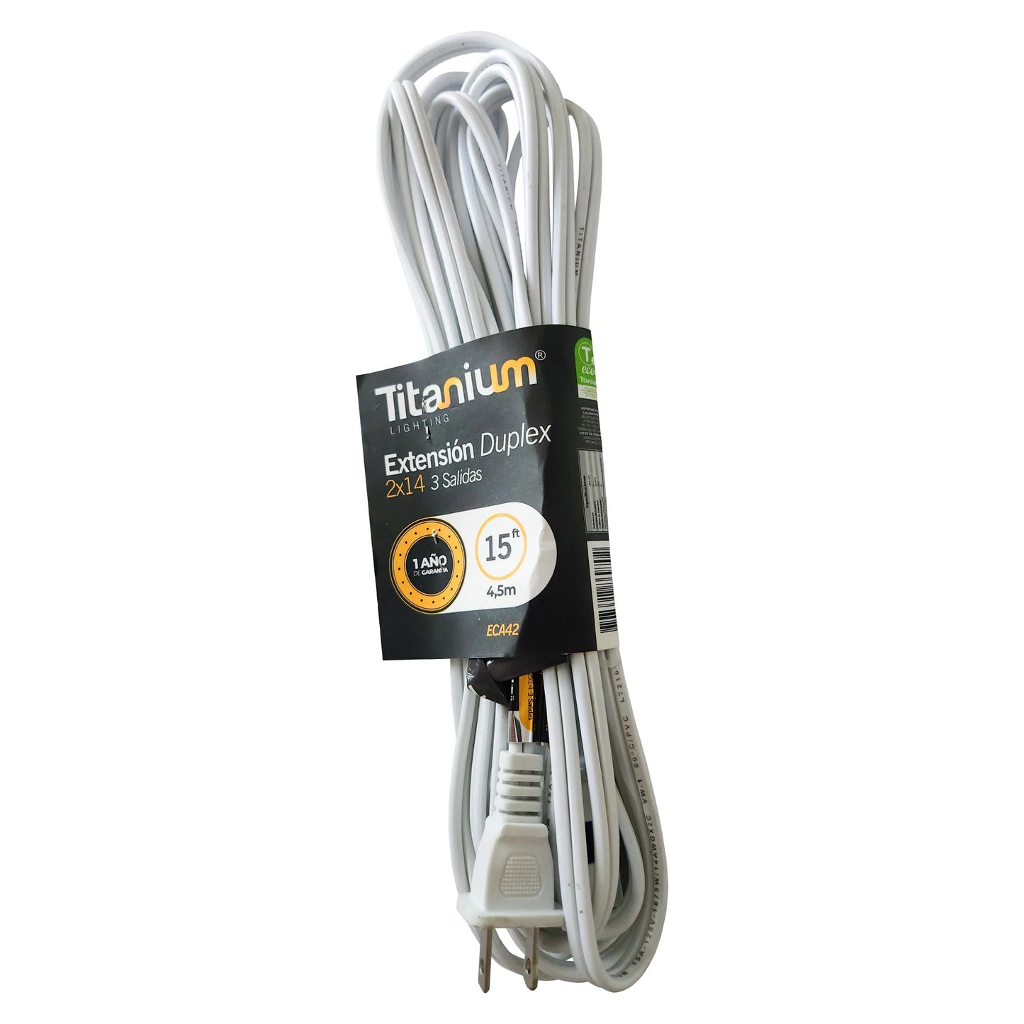 Extensión Eléctrica Dúplex 2X14 15FT 4,5M