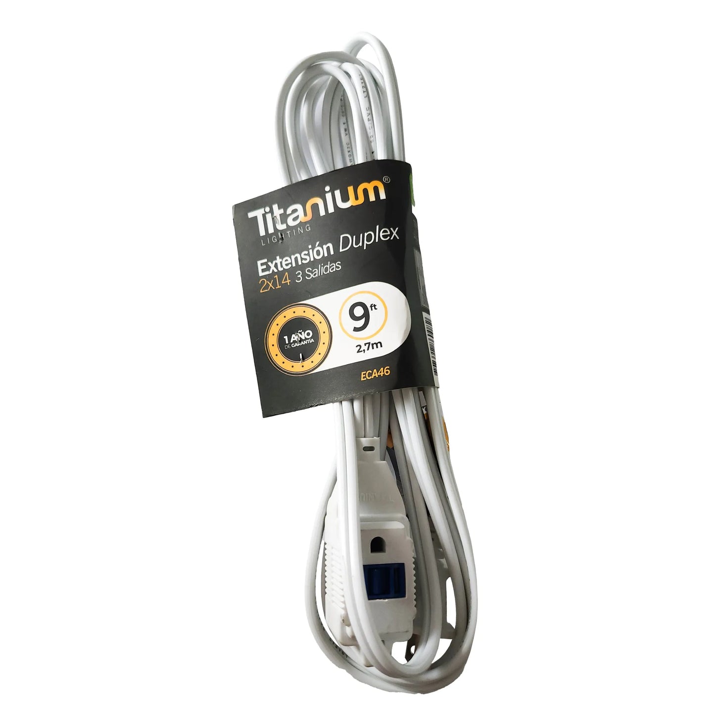 Extensión Eléctrica Dúplex 2X14 9FT 2,7M