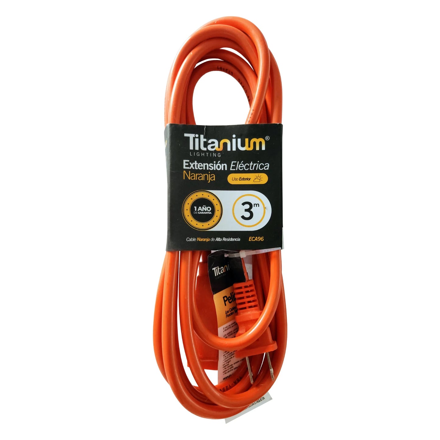 Extensión Eléctrica Naranja Cable de 3M