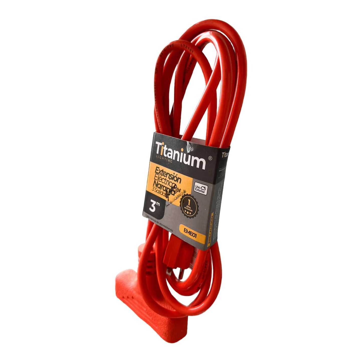 Extensión Eléctrica de 3 Salidas para Exterior Cable de 3M