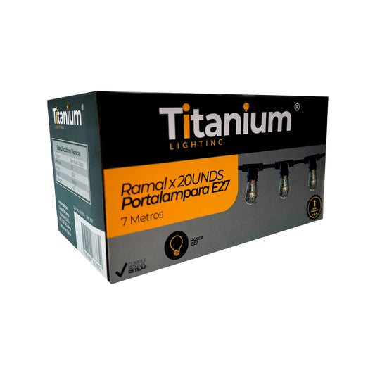 Ramal Set 20 Portalámparas E27 7M