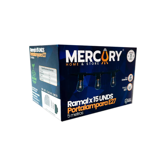 Ramal Set 15 Portalámparas E27 5M IP65
