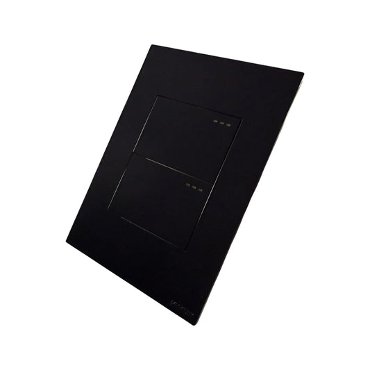 Interruptor Doble Conmutable Black Luxury