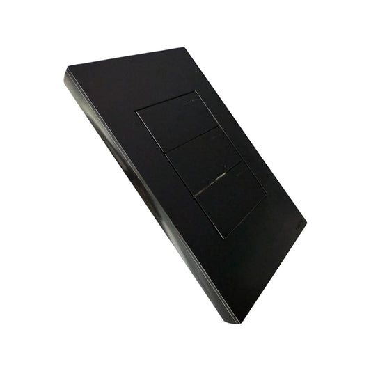 Interruptor Triple Conmutable Black Luxury