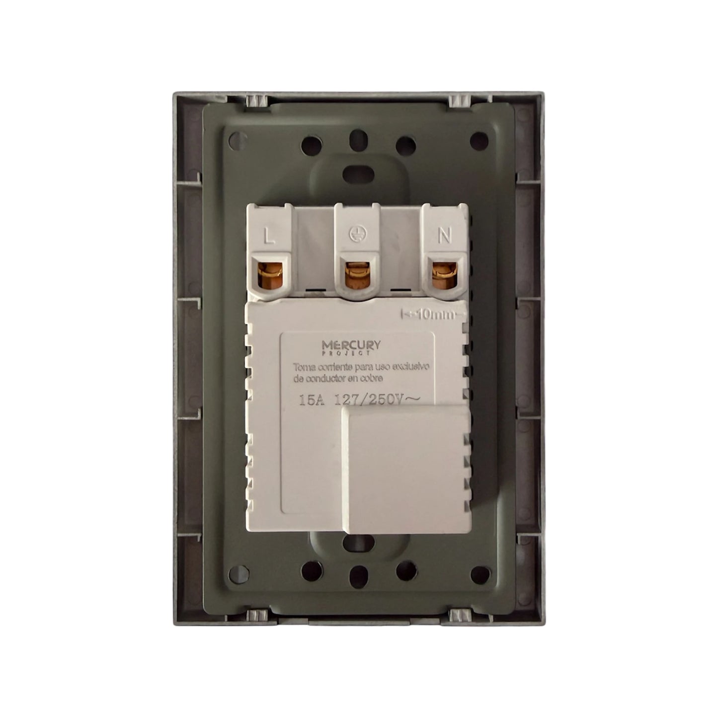 Toma Doble Polo Tierra + 2 USB Black Luxury