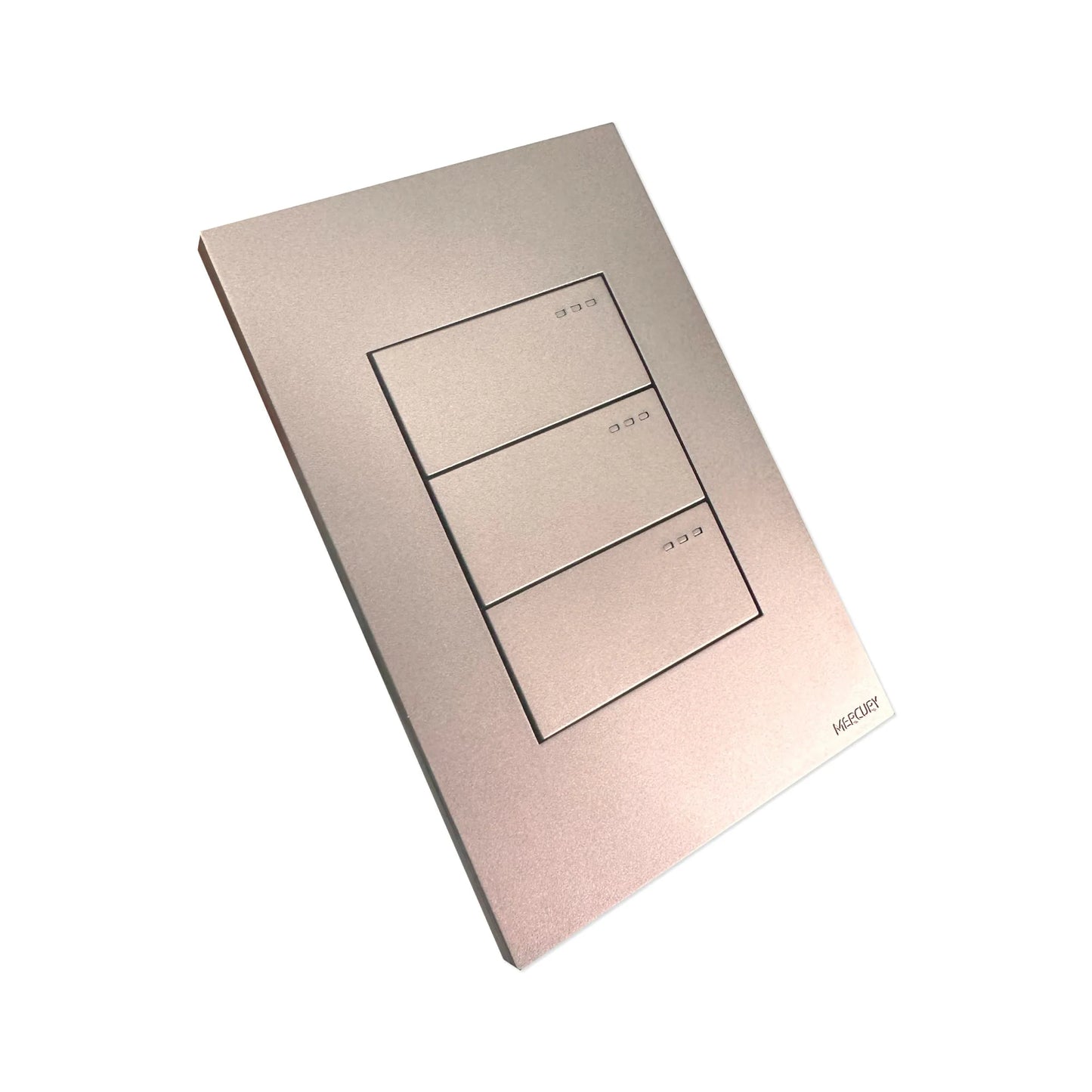 Interruptor Triple Conmutable Silver Luxury