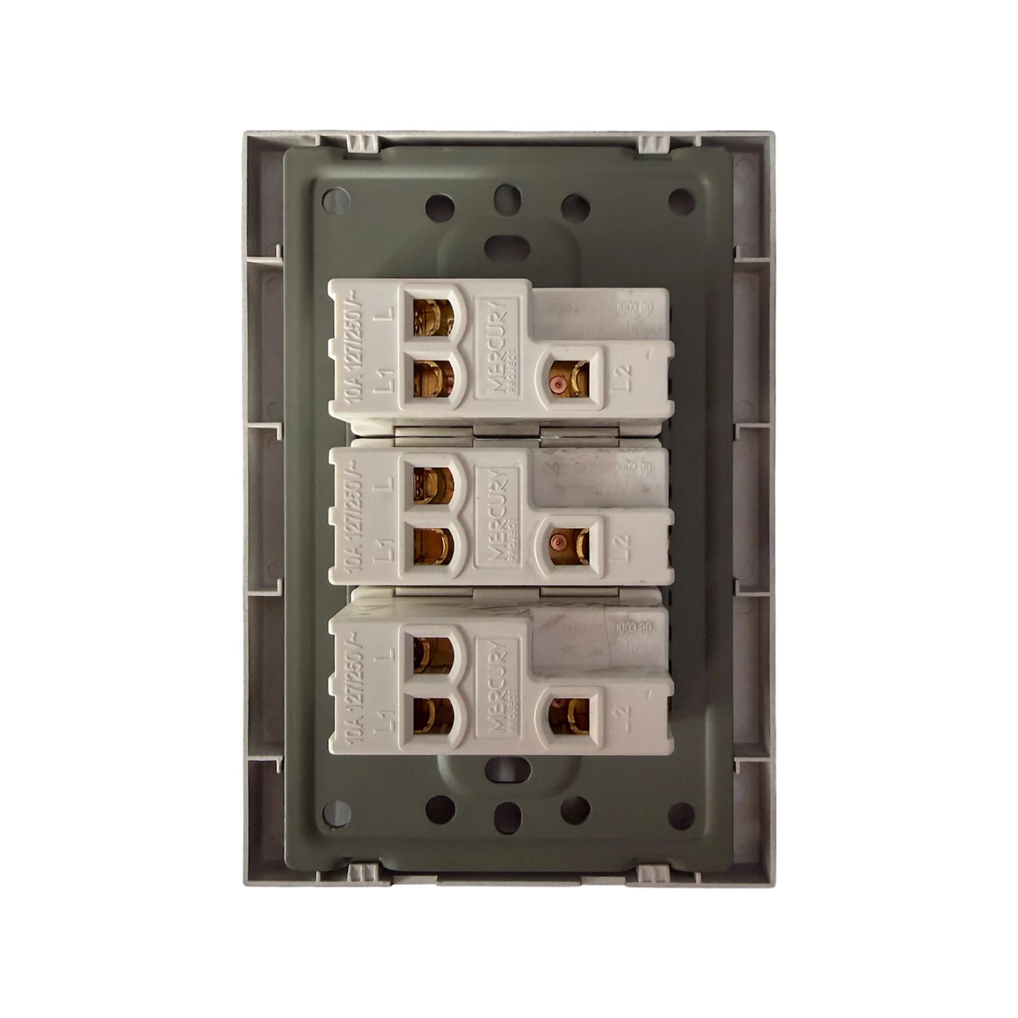 Interruptor Triple Conmutable Silver Luxury