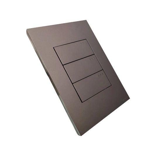 Interruptor Triple Conmutable Silver Luxury