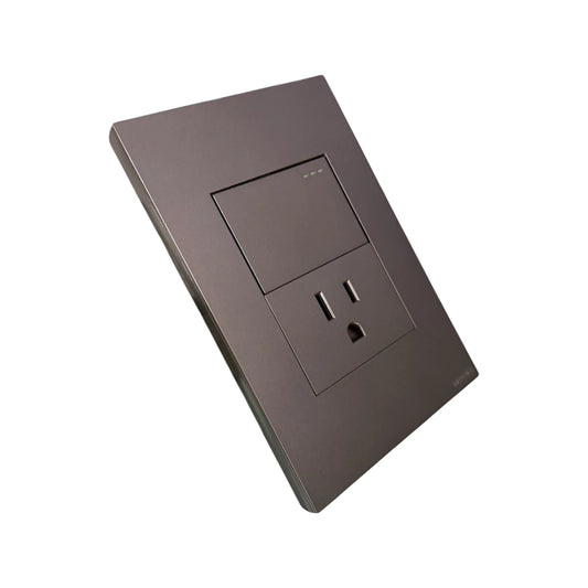 Toma + Interruptor Silver Luxury