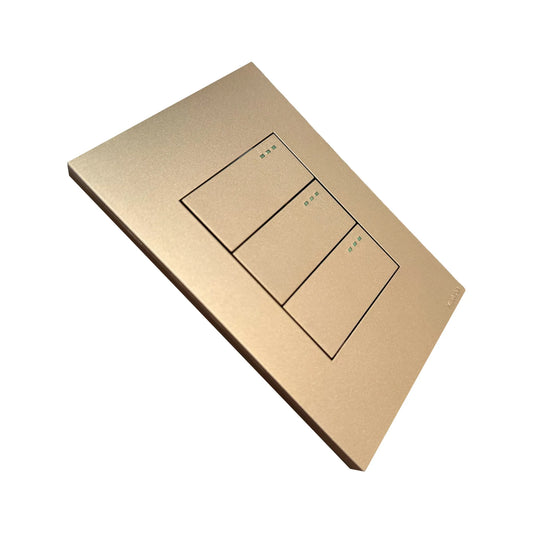 Interruptor Triple Conmutable Golden Luxury