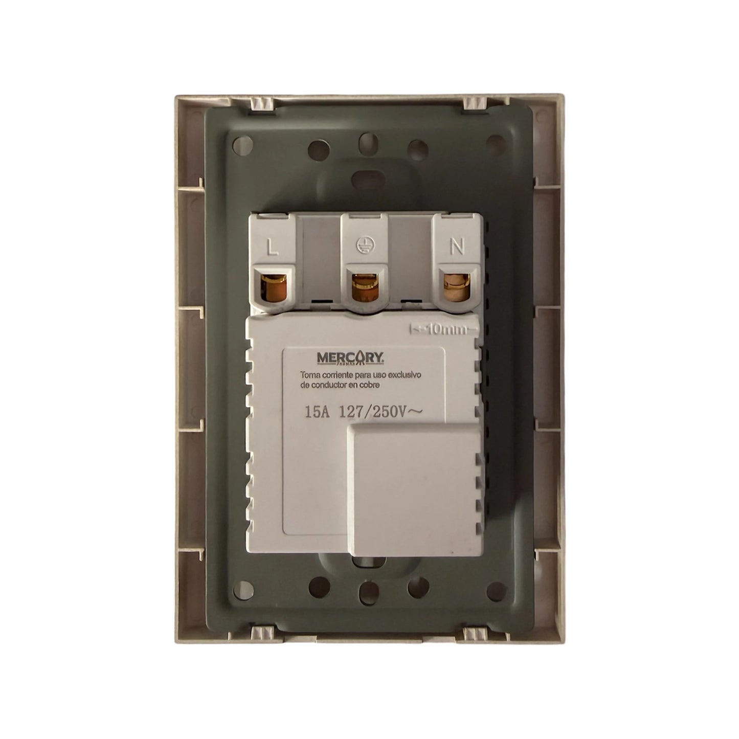 Toma Doble Polo Tierra + USB X2 Golden Luxury