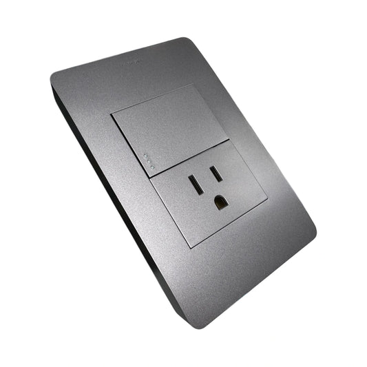 Toma + Interruptor Grigio Torino