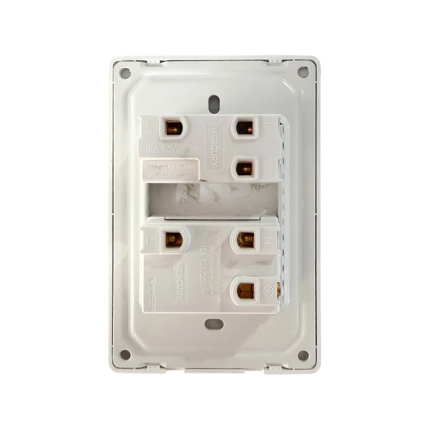 Toma + Interruptor Línea Infinity White