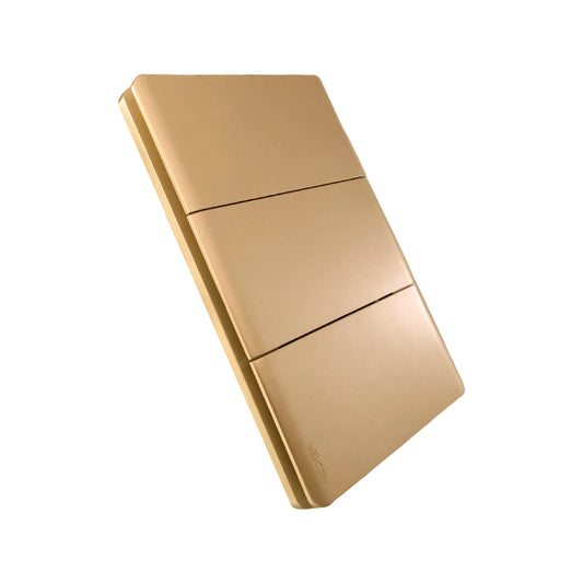 Interruptor Triple Línea Infinity Gold