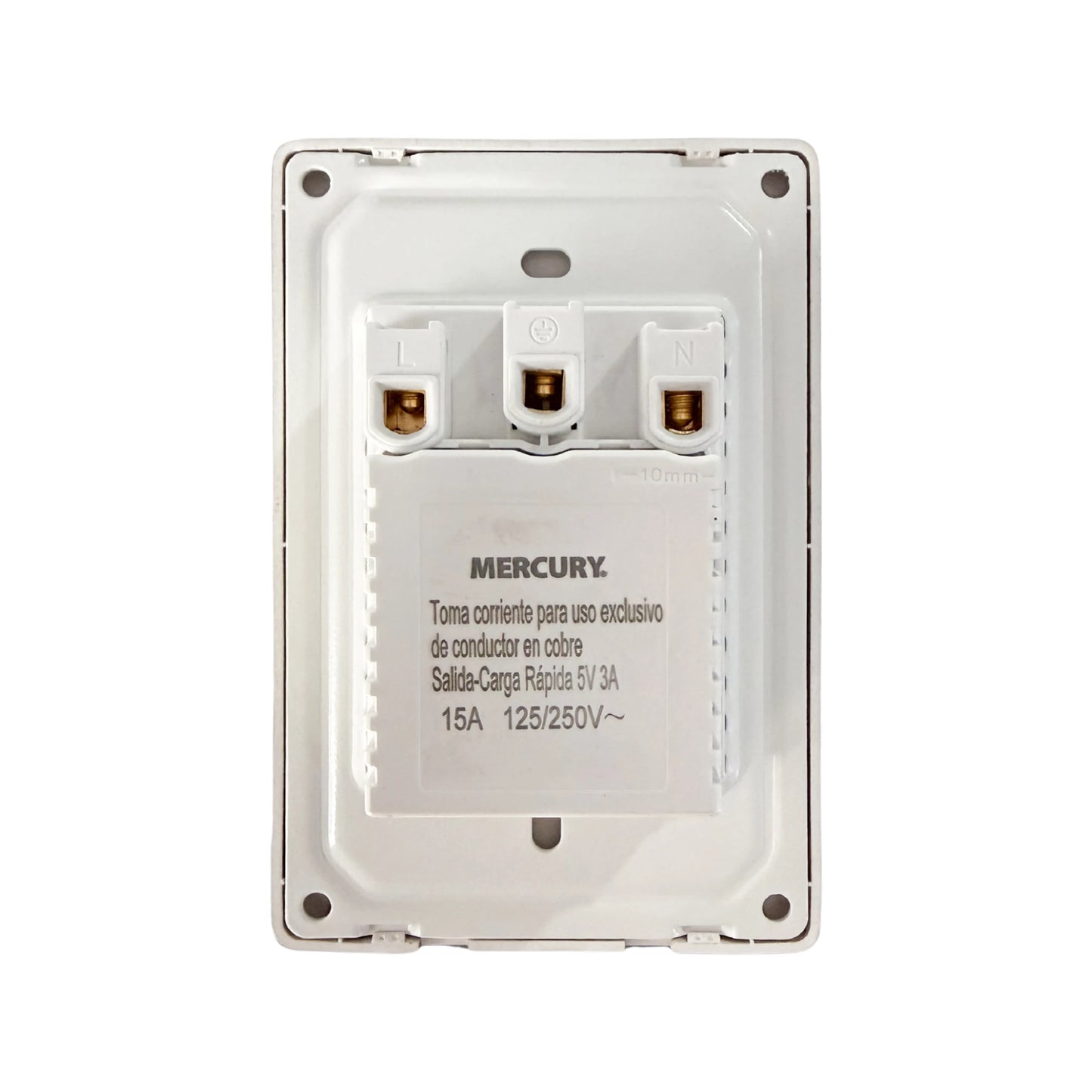 Toma Doble + USB Tipo A y C Línea Infinity Gold