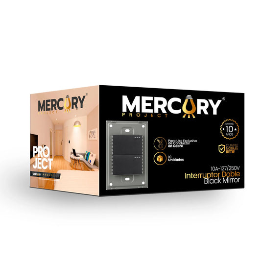 Interruptor Doble Conmutable Black Mirror