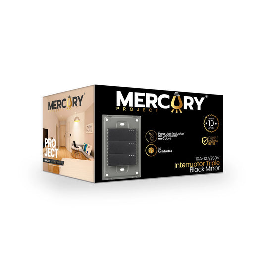 Interruptor Triple Conmutable Black Mirror
