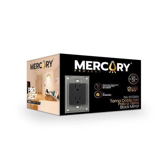 Toma Doble Polo Tierra Black Mirror