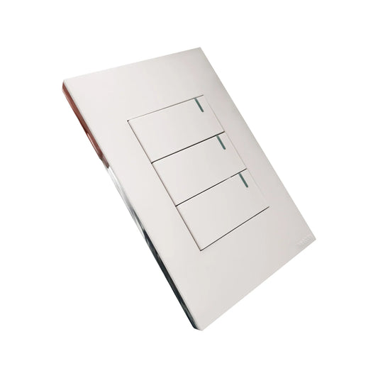 Interruptor Triple Conmutable White Luxury