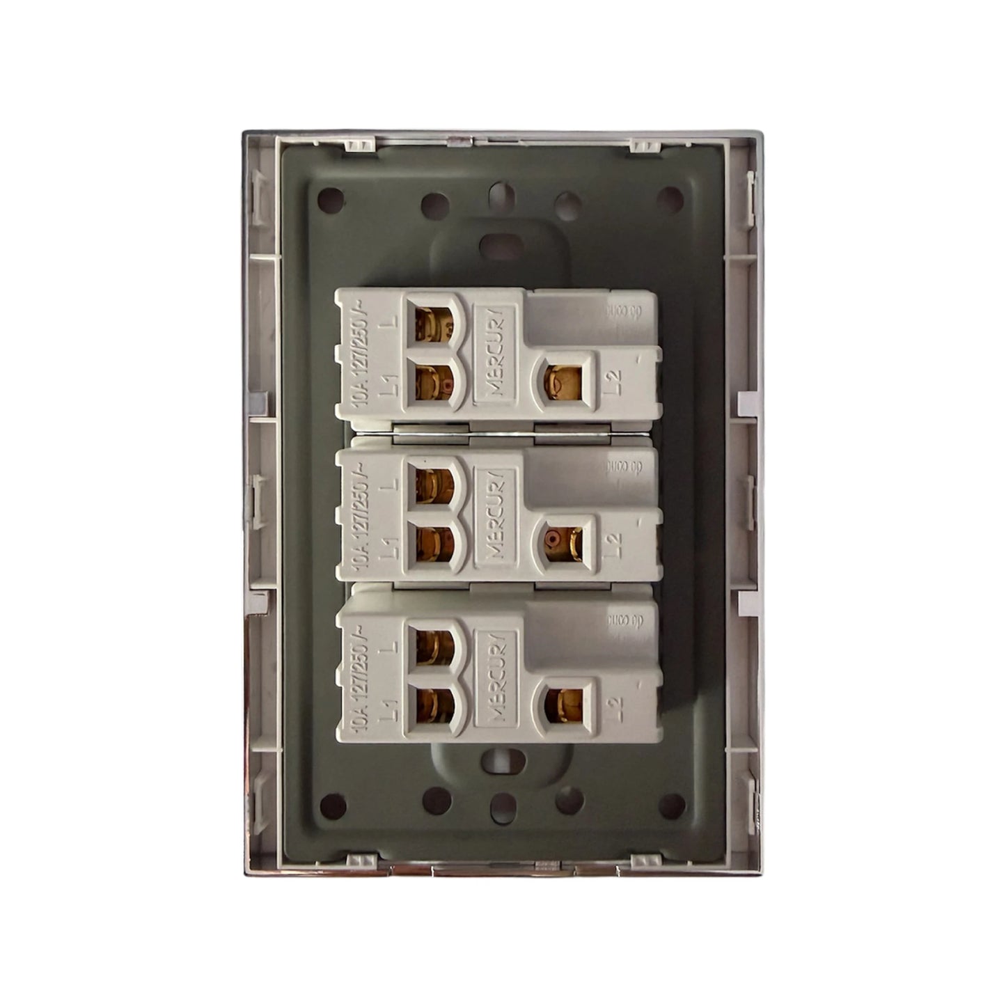 Interruptor Triple Conmutable White Luxury