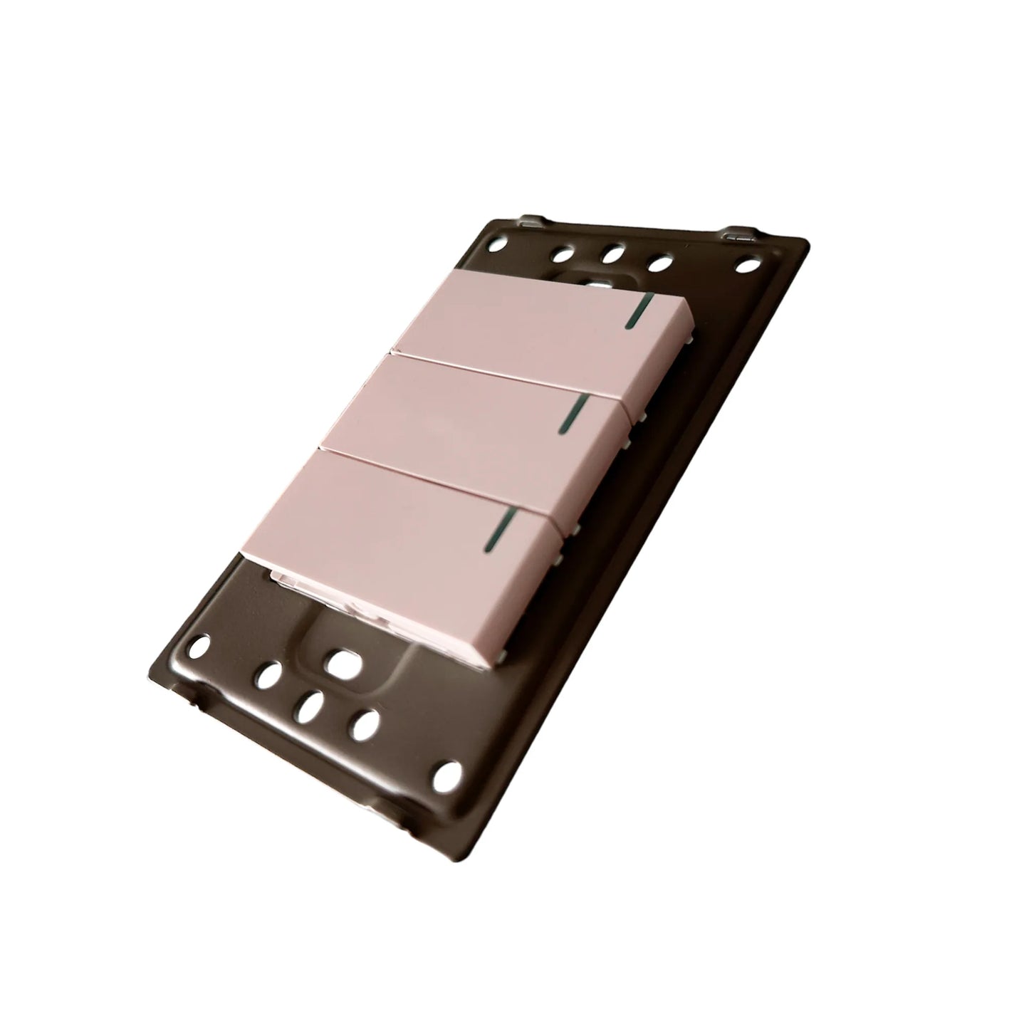 Interruptor Triple Conmutable Premium White Sin Tapa