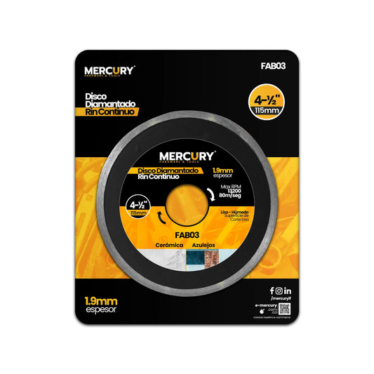 Disco Diamantado Continuo 4 1/2" 7 mm