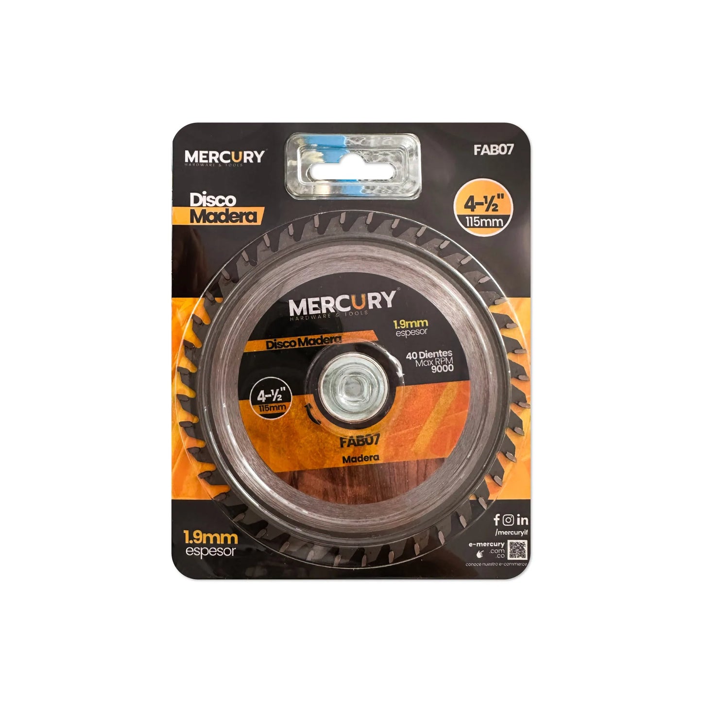 Disco para Madera 4 1/2" 40T