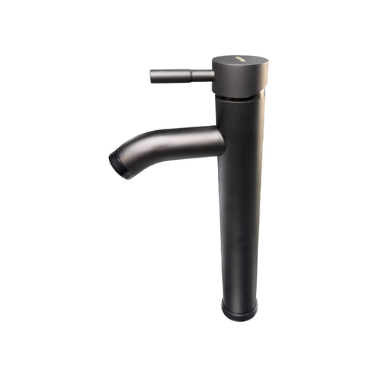Llave Lavamanos Luxury Negro Mate Cuello Alto