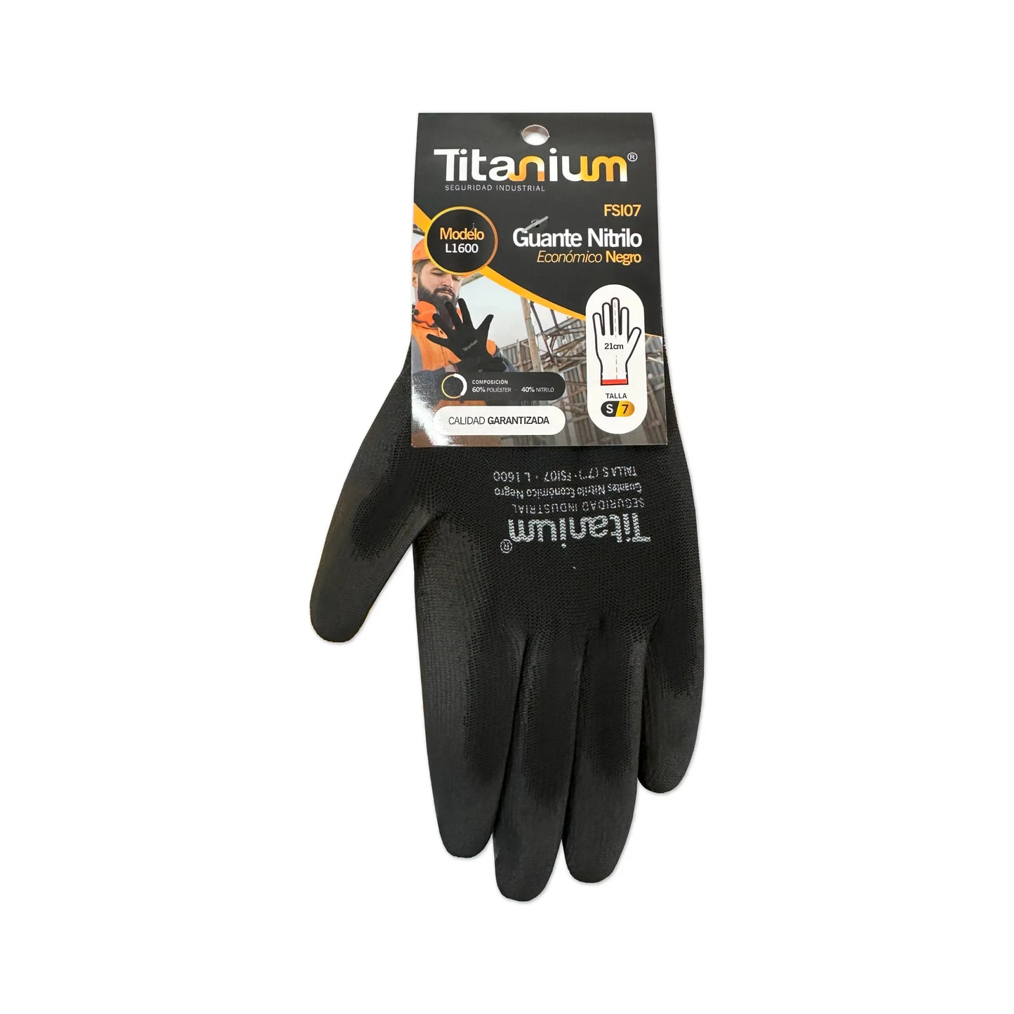 Guantes Económicos de Nitrilo Negros Talla S o Talla 7