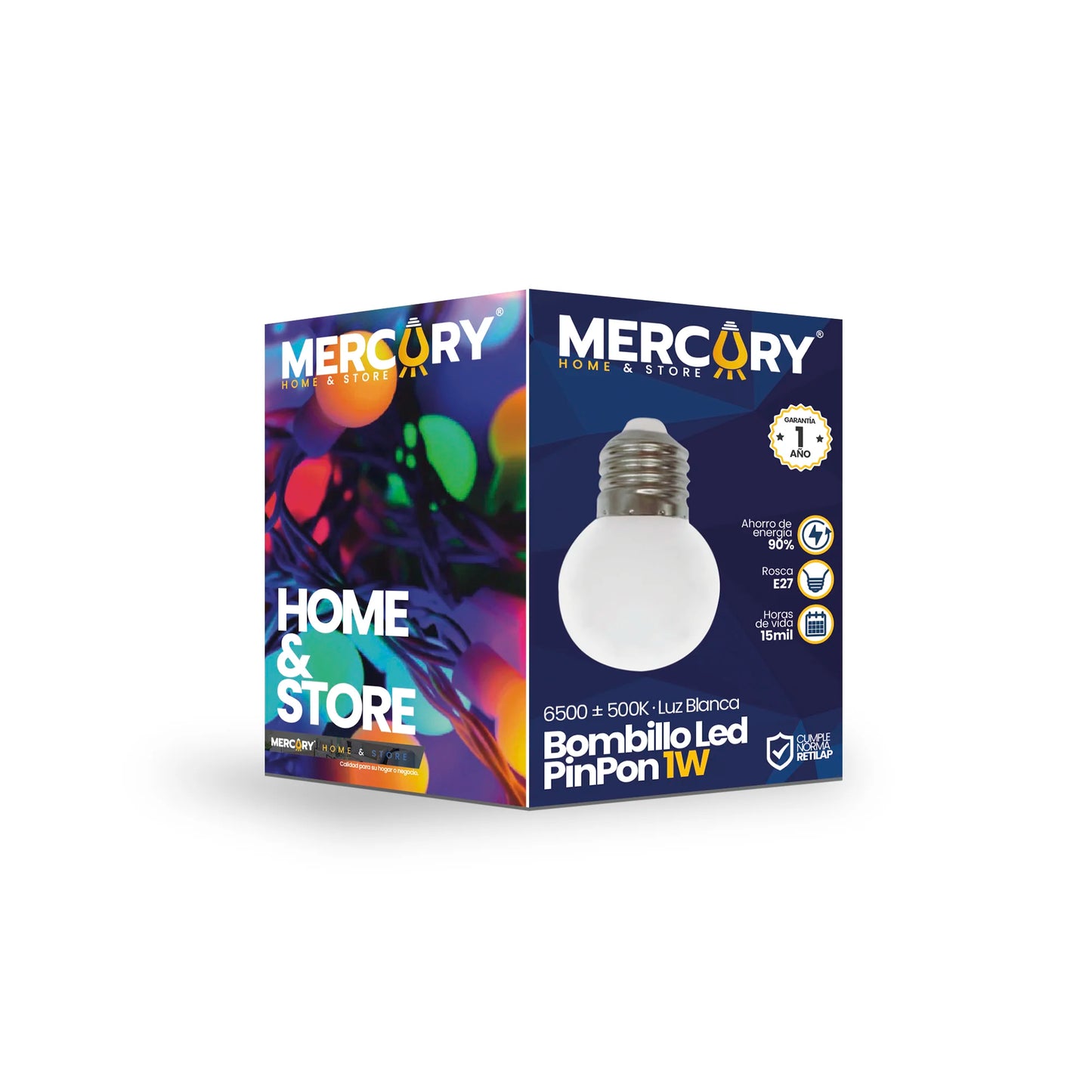 Bombillo LED Pinpon 1W Luz Blanca