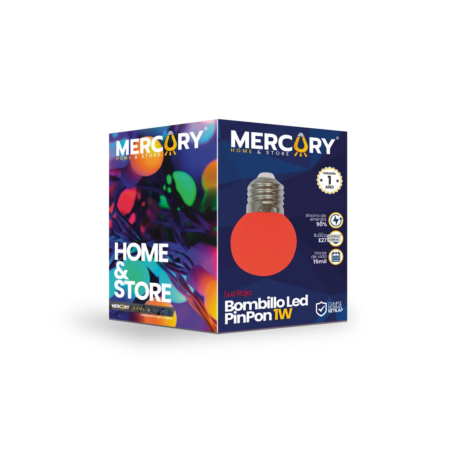Bombillo LED PinPon 1W Rojo