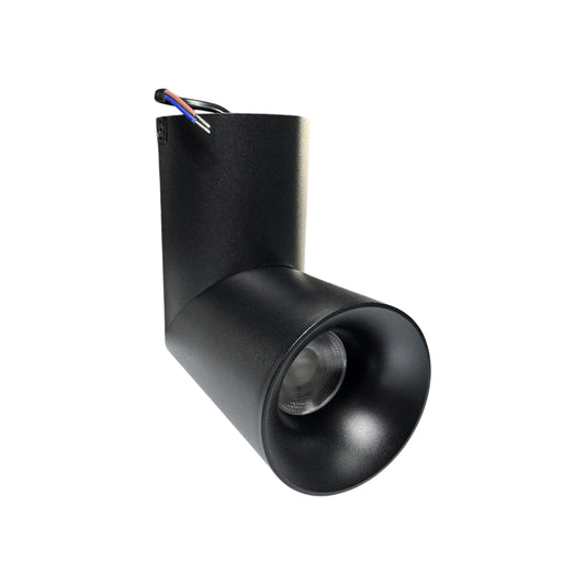 Spot Giratorio Cilíndrico LED Negro 15W Luz Blanca