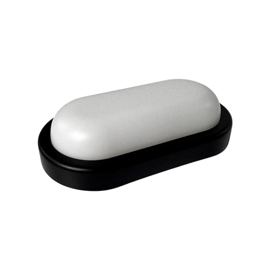 Tortuga LED Lisa Negra 12W Luz Blanca