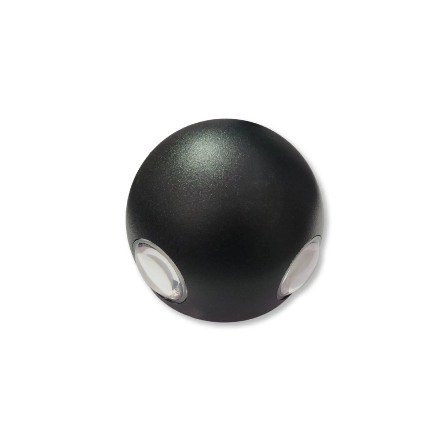 Aplique LED Ball 360 12W Negro Luz Cálida