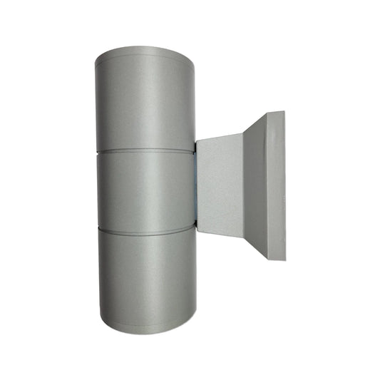 Aplique Pared GU10 X2 Cilindro Gris