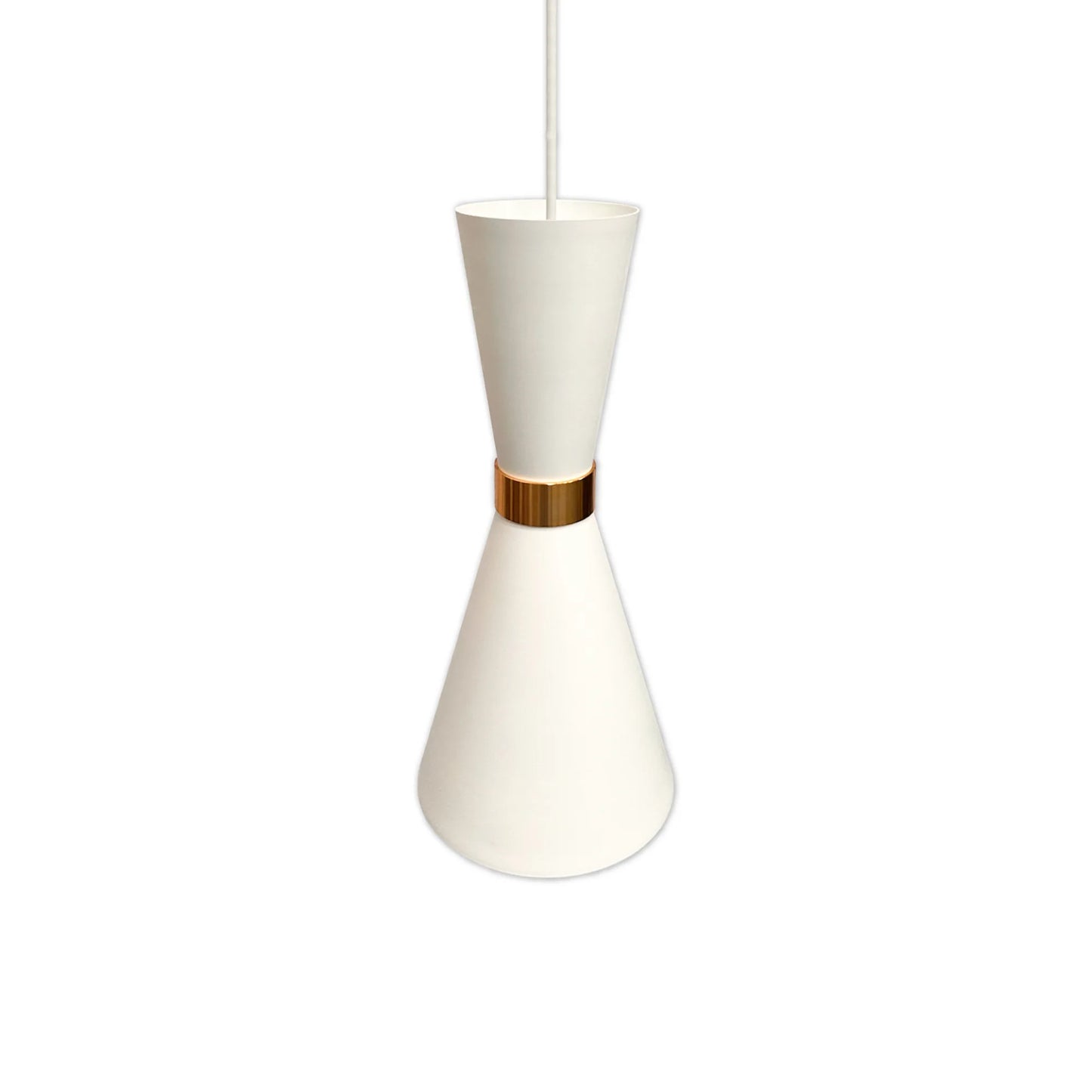 Lámpara Colgante Cónica Delgada Blanca
