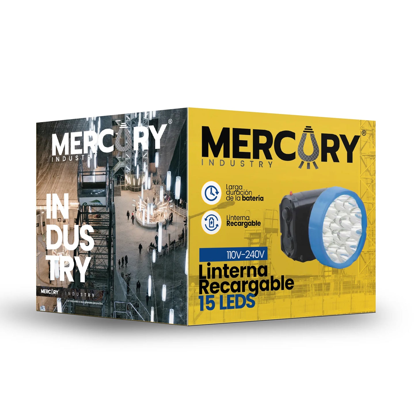 Linterna Recargable 15LED Tipo Minero