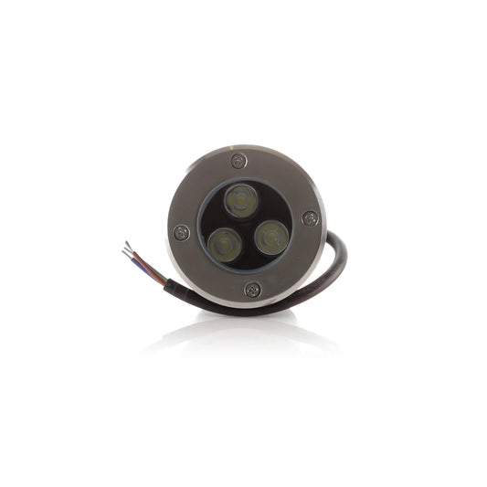 Bala LED de Piso Redonda 3W Luz Blanca