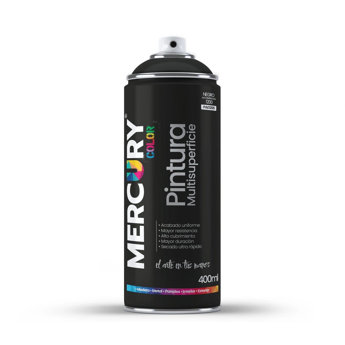 Aerosol Negro de Alta Temperatura 400ml