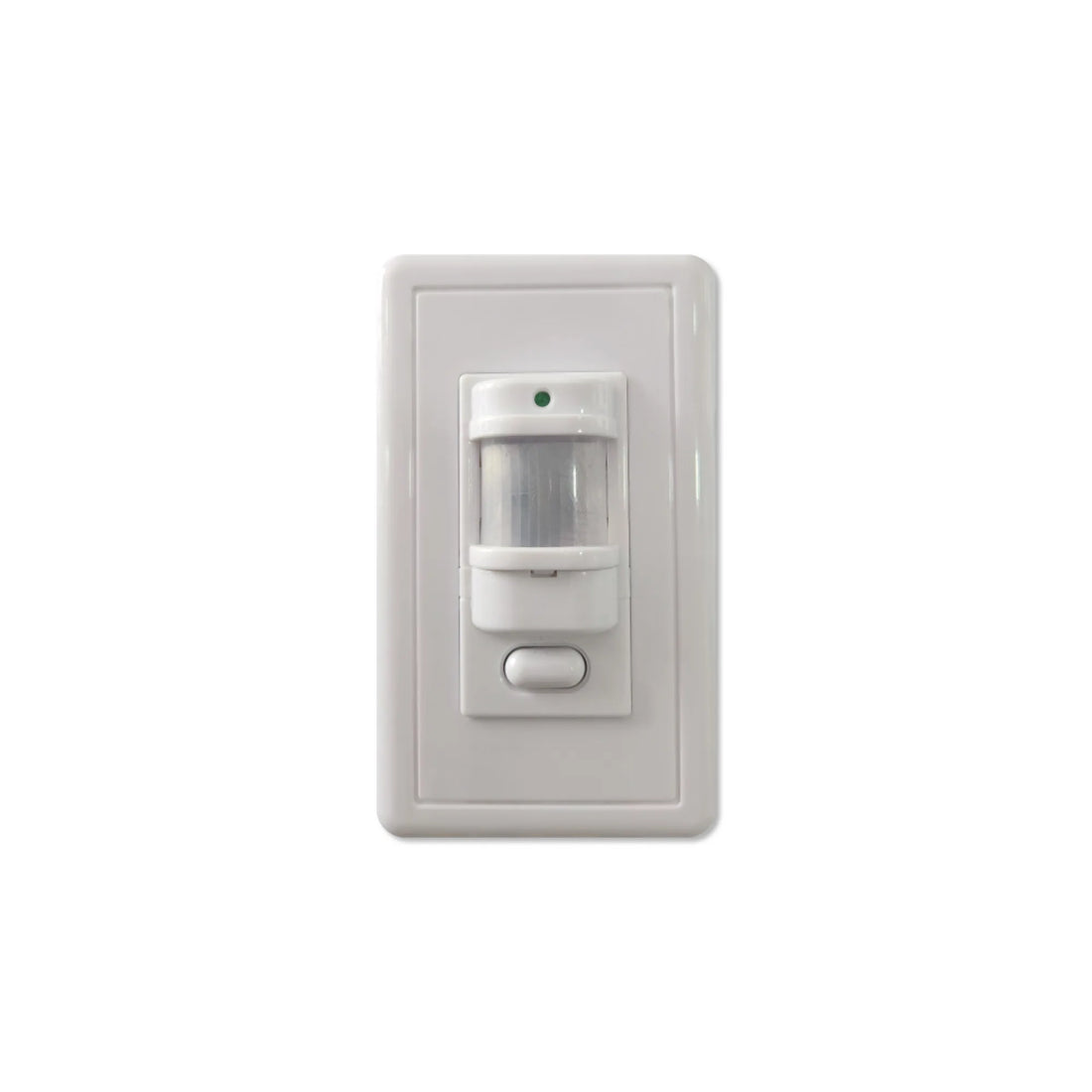Sensor de movimiento para pared de 180 grados con cabezal orientable, usado para controlar el encendido de pasillos y escaleras en zonas comunes