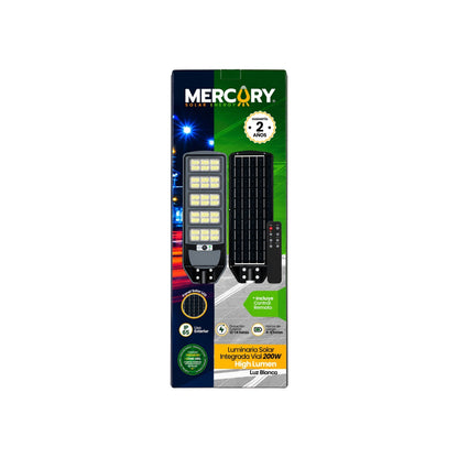 LUMINARIA SOLAR LED INTEGRADA MERCURY 200W HIGH LUMEN – LUZ BLANCA