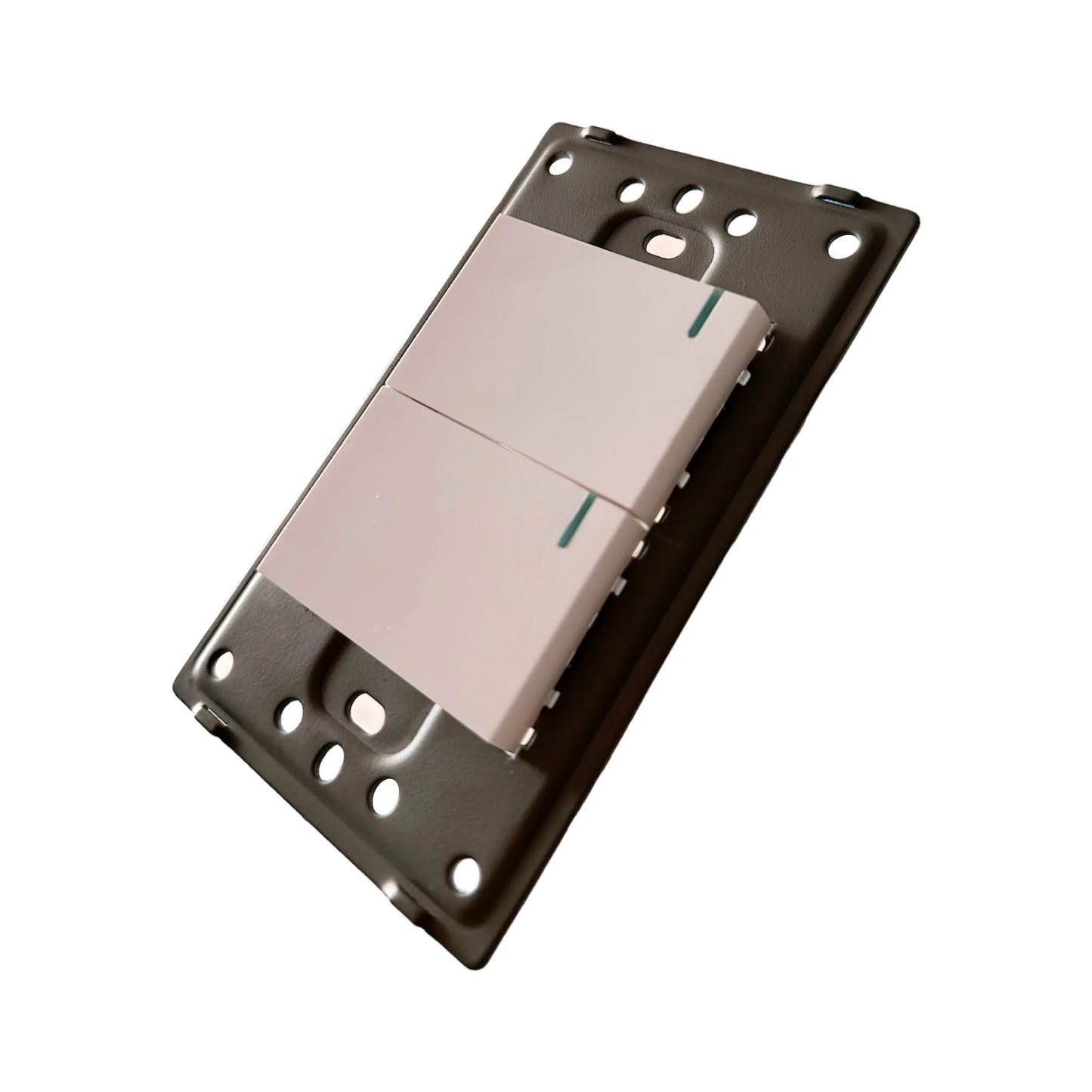 Interruptor Doble Conmutable Premium White Sin Tapa