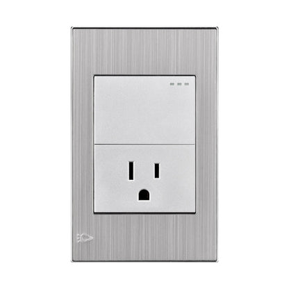 Toma + Interruptor Stainless Sin Tapa